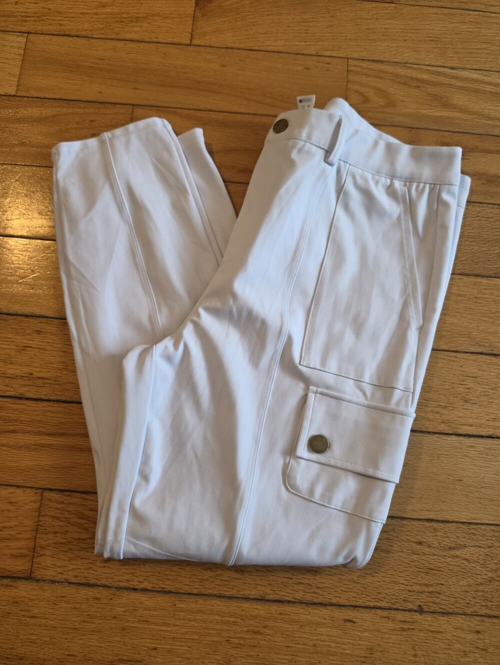 Halara White High Waisted Cargo Leggings Petite Large Stretch Activewear